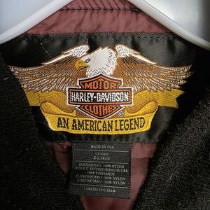 Harley Davidson Mens 95th Anniversary Vintage Bomber Jacket Nylon Mens XL